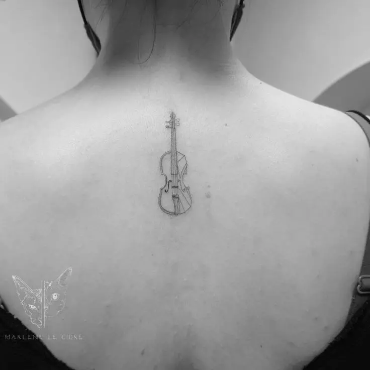 in the back violin tattoo - What is the meaning of back tattoo