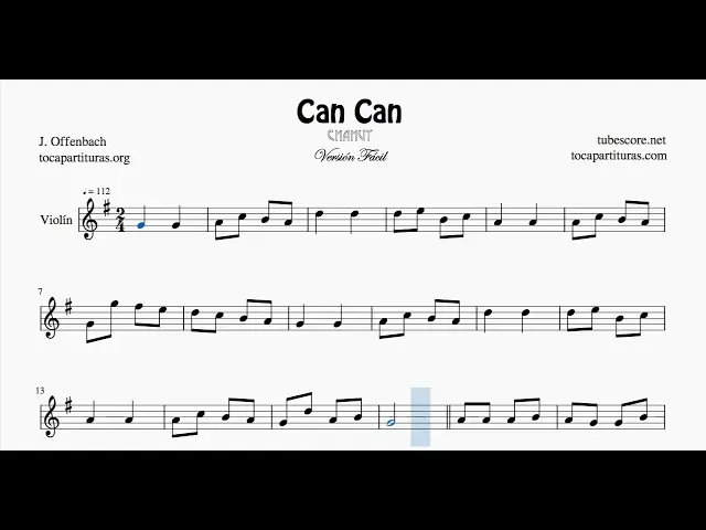 can can song violin - What is the origin of the can can song