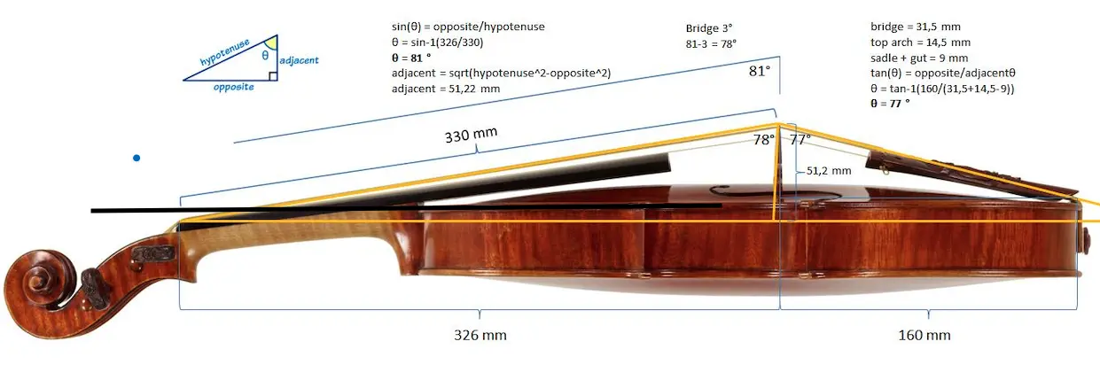 violin string length nut to bridge - What is the string height at the bridge for a violin