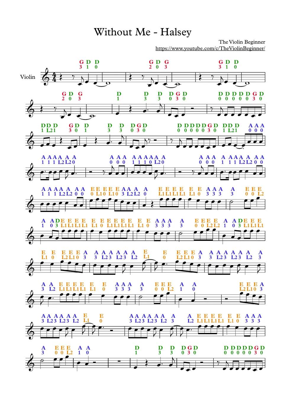 Partitura Violin Without Me: Aprende a Tocar esta Canción en tu Violín - What key is Halsey Without Me in partitura violin whitout me - What key is Halsey Without Me in