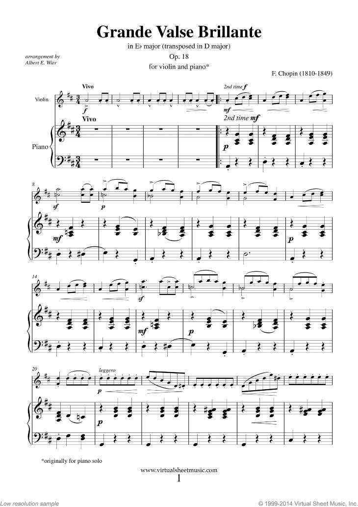 grande valse brillante violin - What level is Chopin Grande Valse Brillante