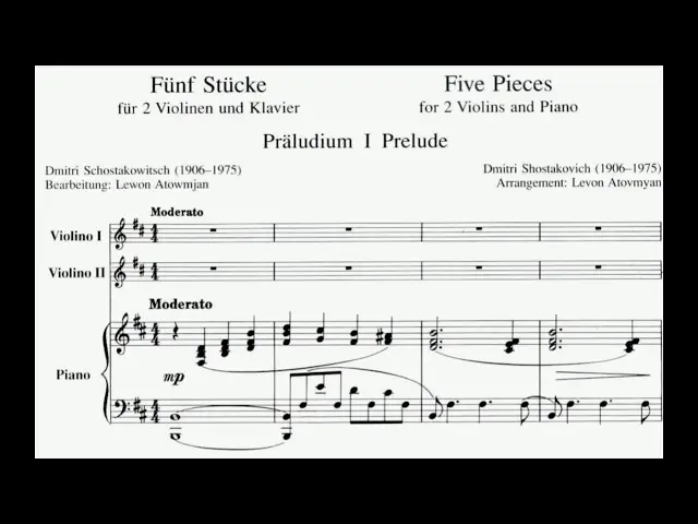 atowmjan shostakovich score five pieces violins - What makes Shostakovich's Fifth Symphony so special