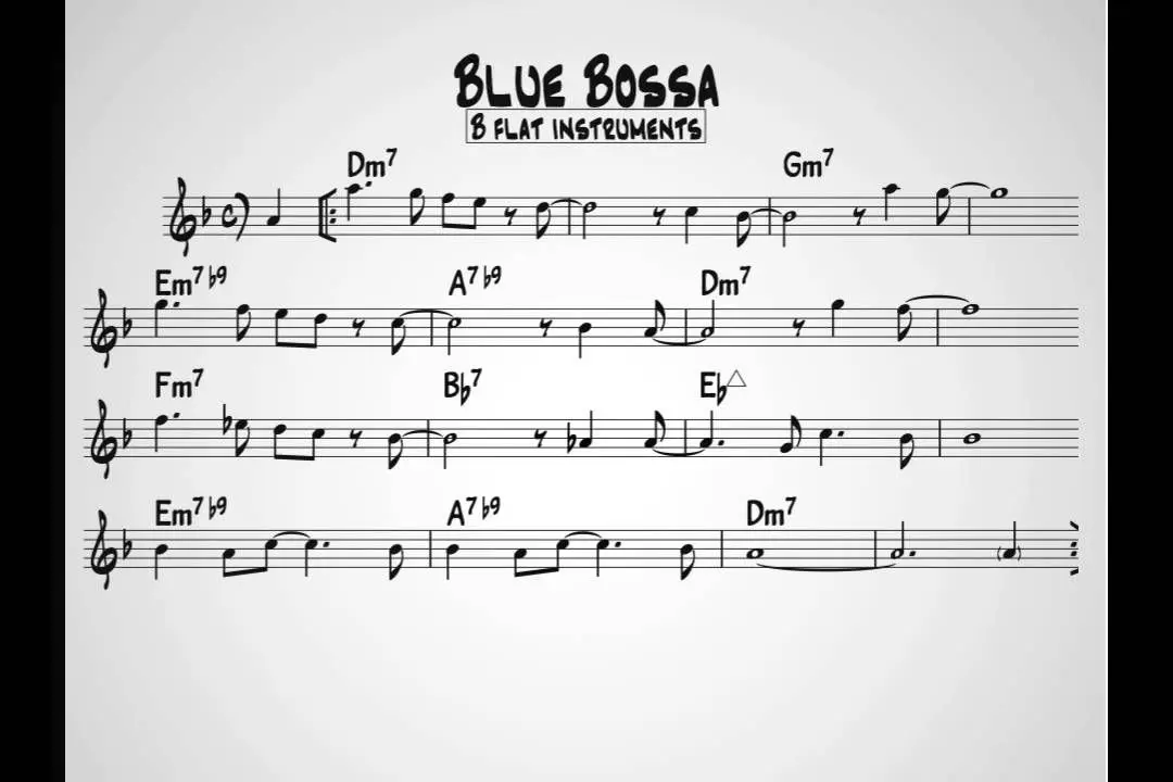 Blue Bossa Partitura Violin - What style of jazz is Blue Bossa blue bossa partitura violin - What style of jazz is Blue Bossa