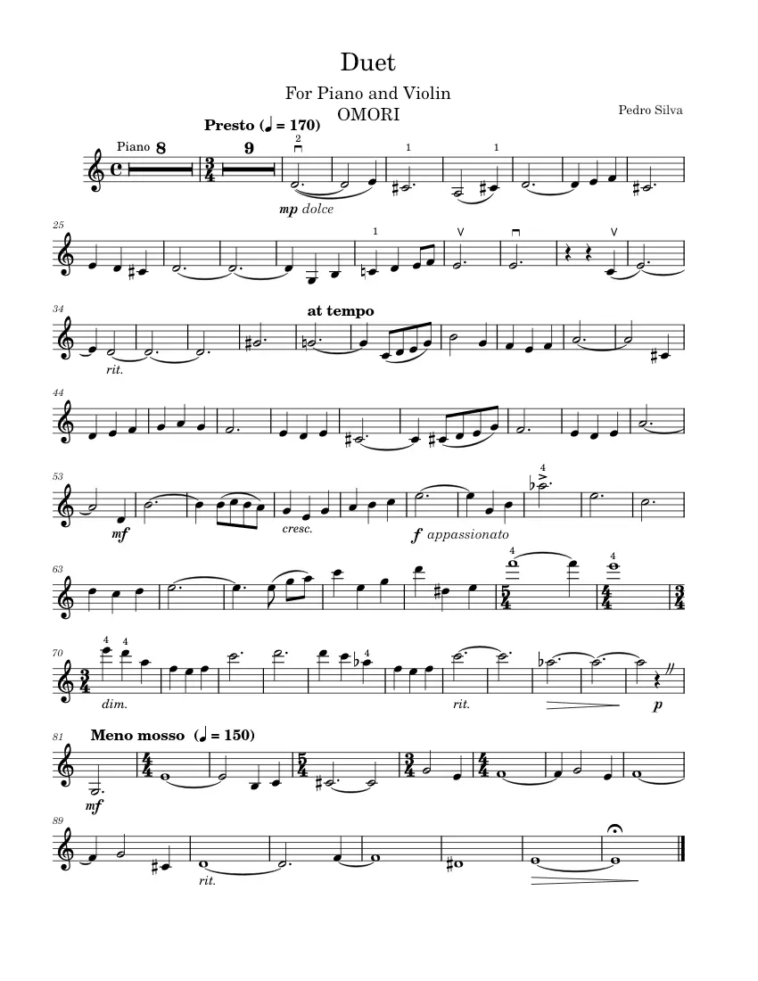 final duet violin - What time signature is final duet