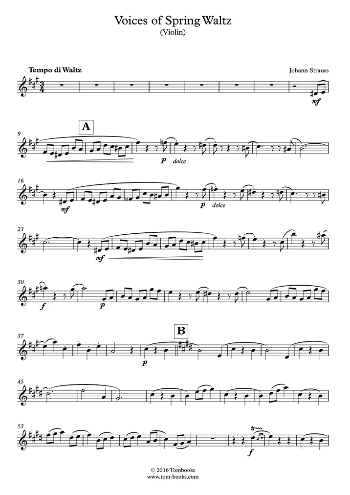 spring vals violin - What time signature is the Spring Waltz in