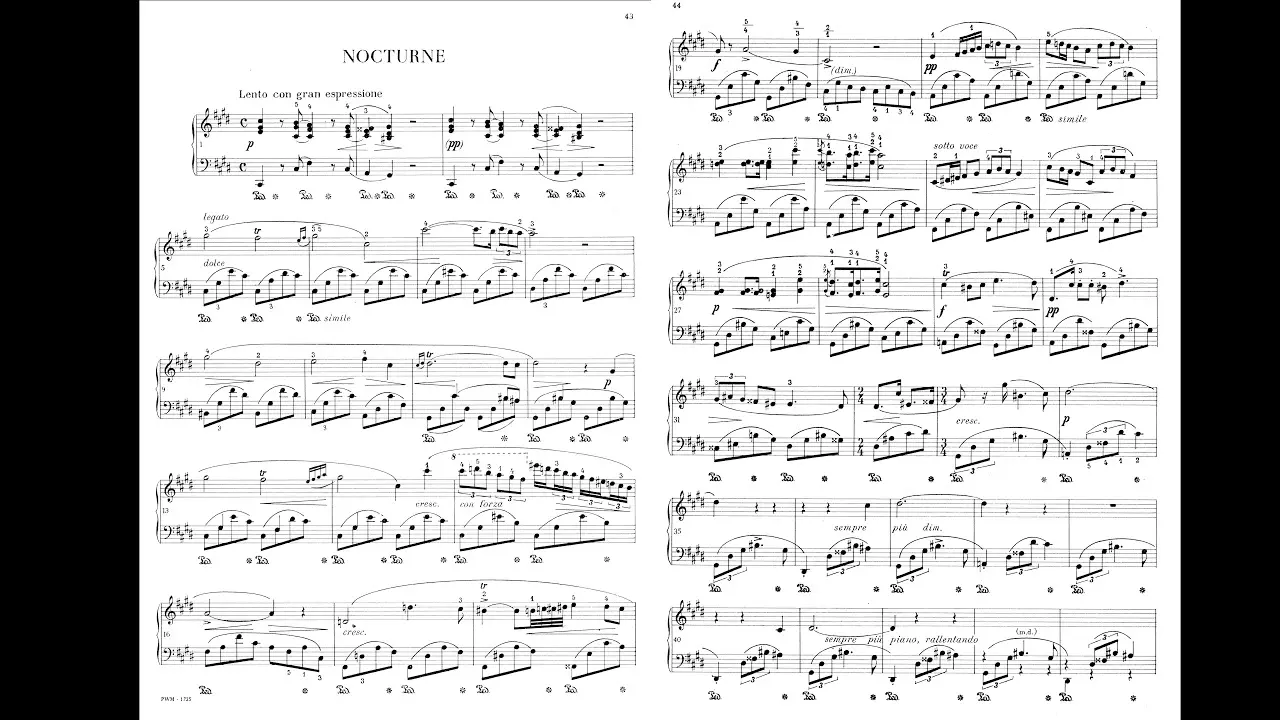 chopin violin nocturne c - What was the last Nocturne Chopin wrote