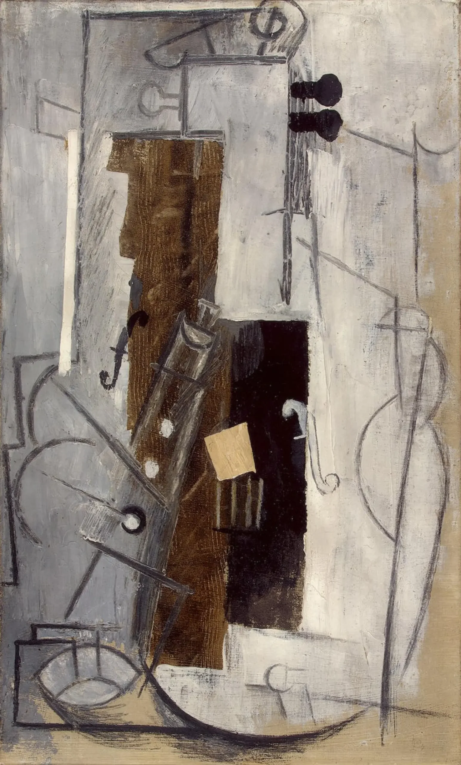 braque violin clarinet - Where is clarinet and bottle of rum on a mantelpiece