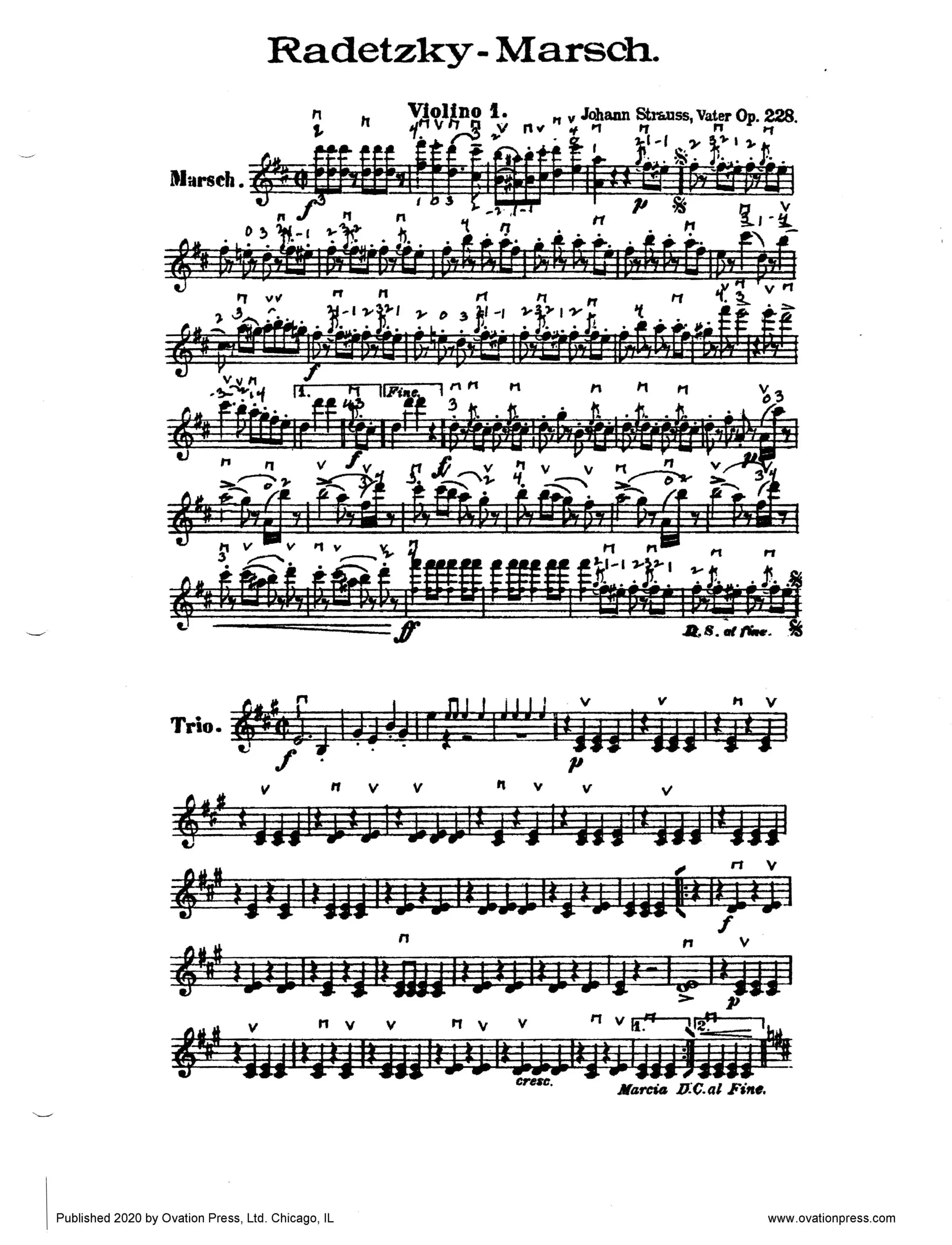 radetzky march strauss violin - Where is Radetzky March set