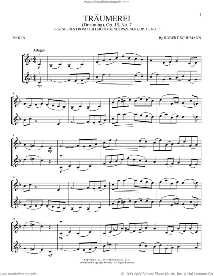 schumann traumerei violin - Who composed traumerei