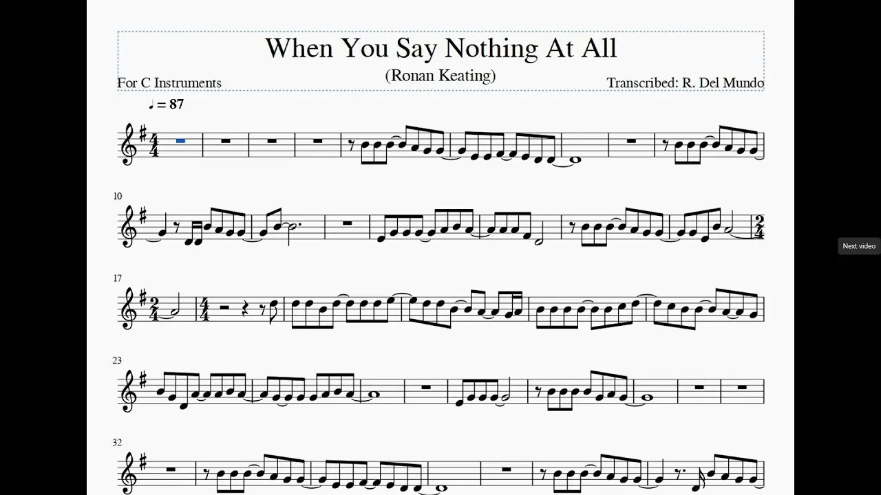 when you say nothing at all violin - Who sang the original version of When You Say Nothing at All