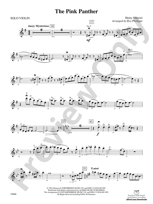 El Tema de Pink Panther en el Violín - Who was the musician who played the famous recording of The Pink Panther Theme on tenor saxophone pink panther theme violin - Who was the musician who played the famous recording of The Pink Panther Theme on tenor saxophone