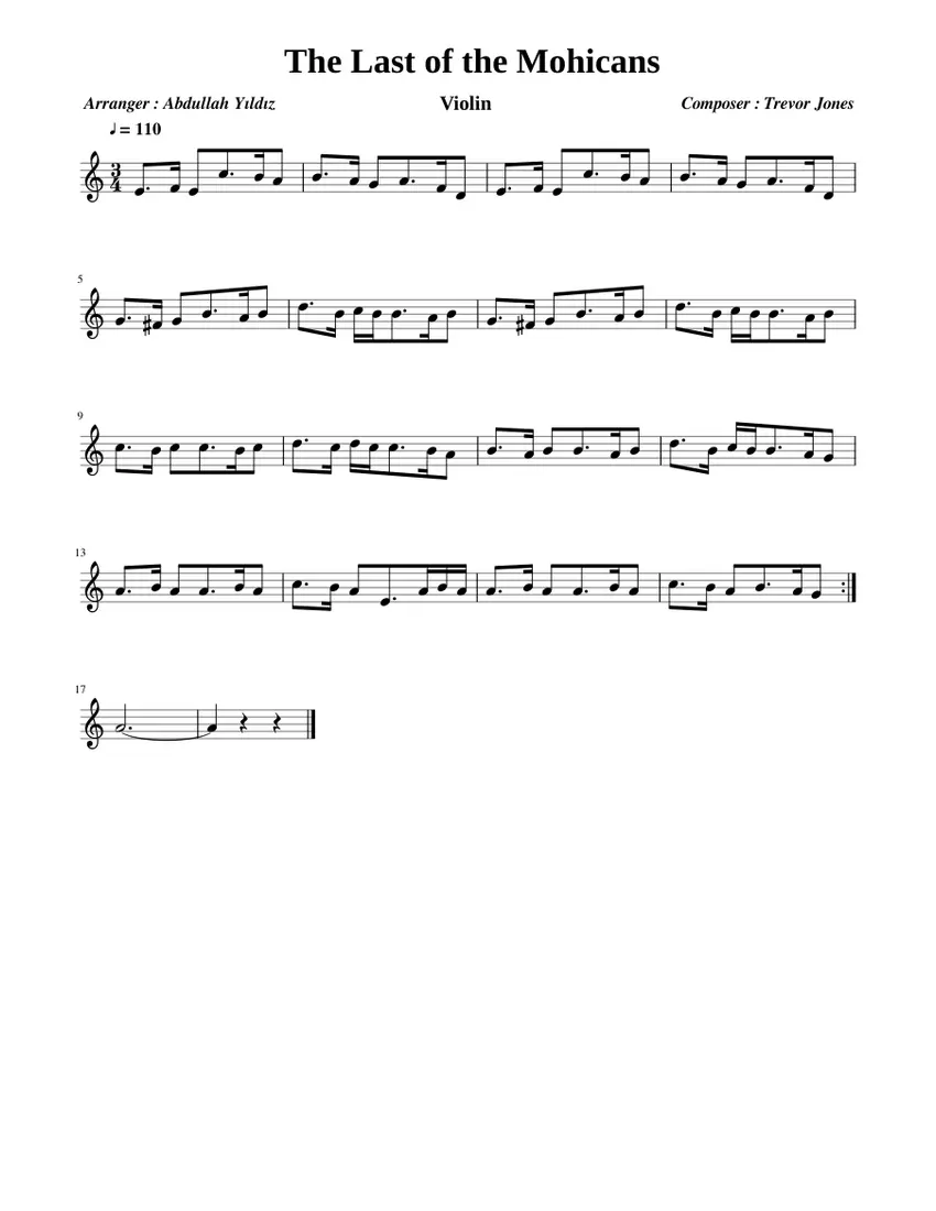 last of the mohicans song violin - Who wrote the song The Gael from The Last of the Mohicans