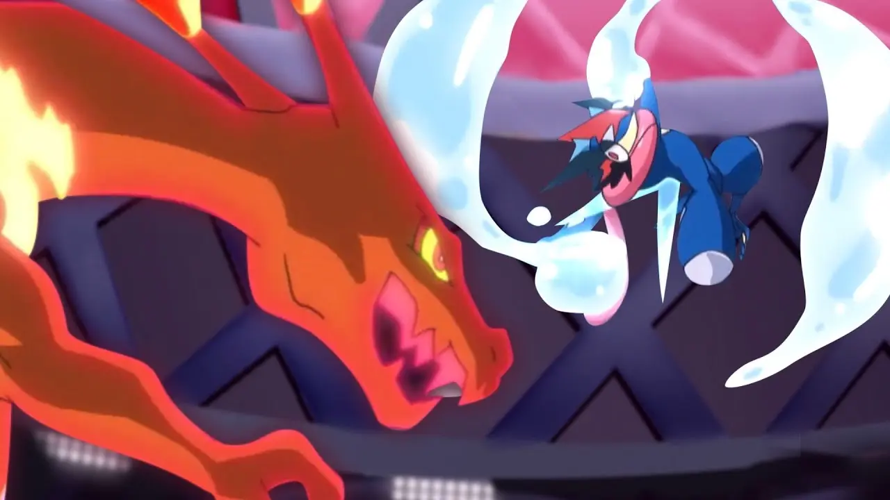 mega charizard x vs greninja violin song - Why did Ash leave Greninja