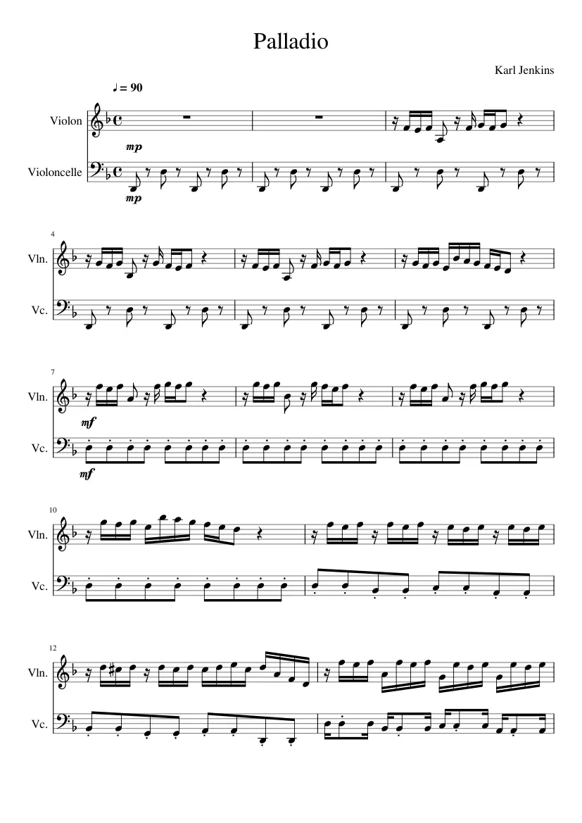 karl jenkins palladio violin - Why did Karl Jenkins write Palladio
