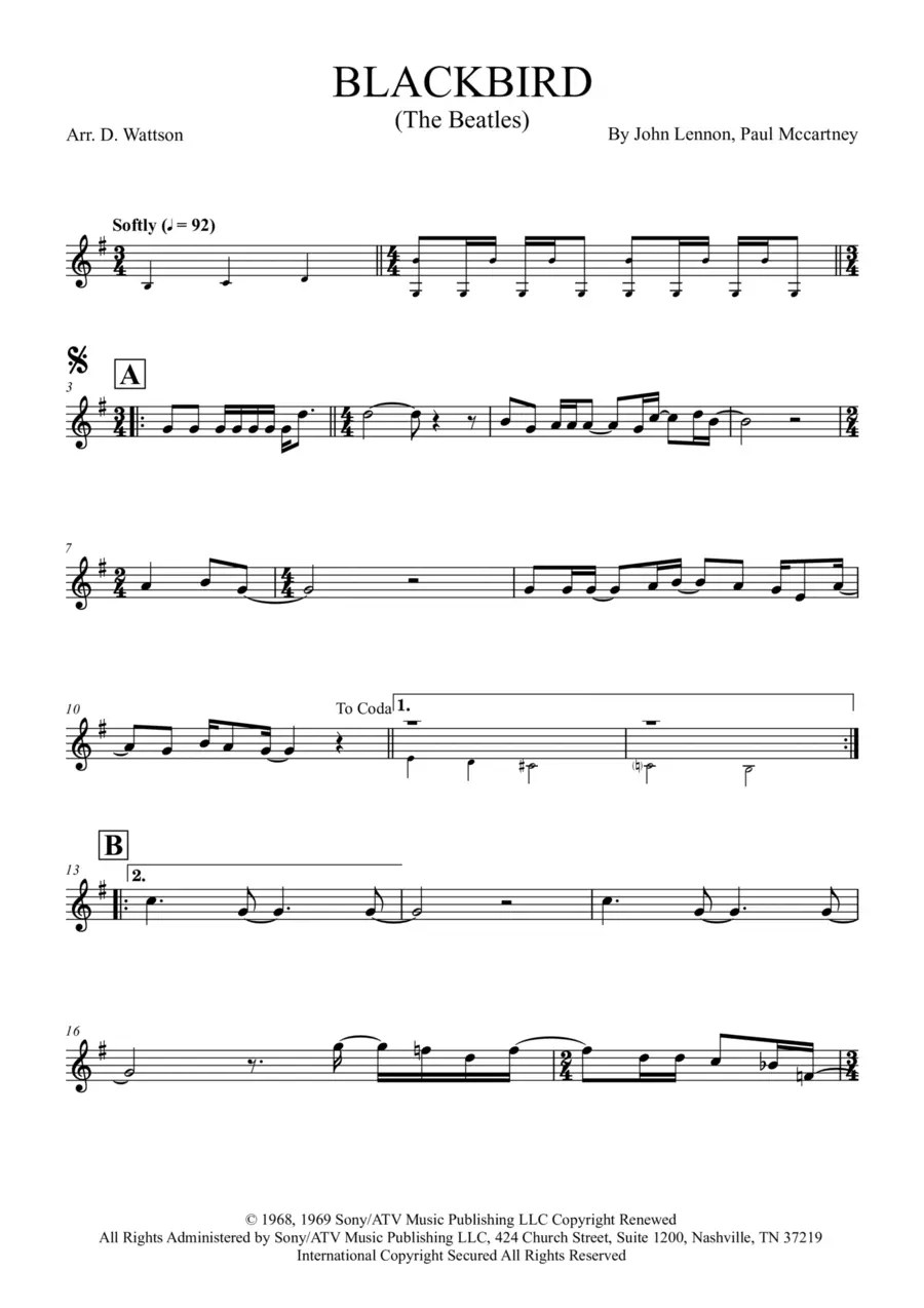 blackbird partitura violin - Why did Paul McCartney wrote Blackbird