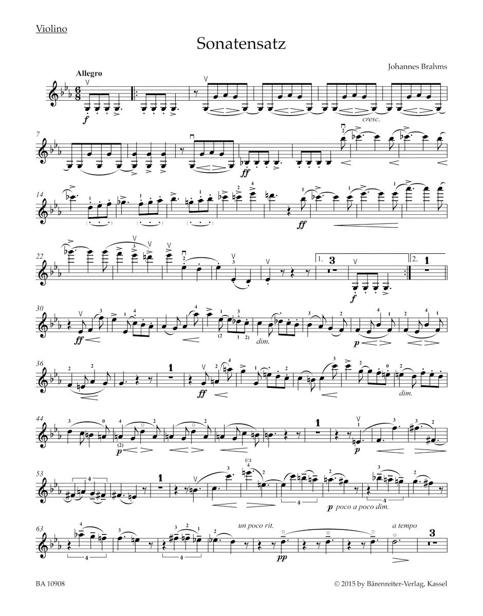 brahms scherzo for violin and piano - Why is it called the Fae sonata